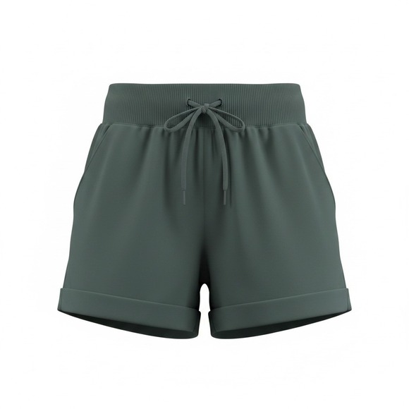 Zella Pants - Z by Zella Shorts Women S Green Cuffed Drawstring Athletic Activewear Pocketed